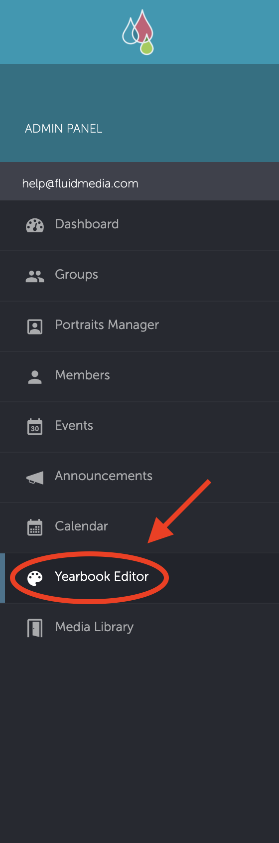 Yearbook Editor tab location