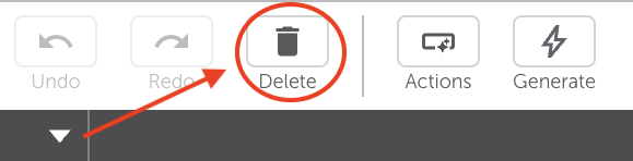 Delete Button in Stoodio Editor