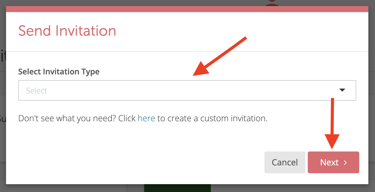 Invite Members window