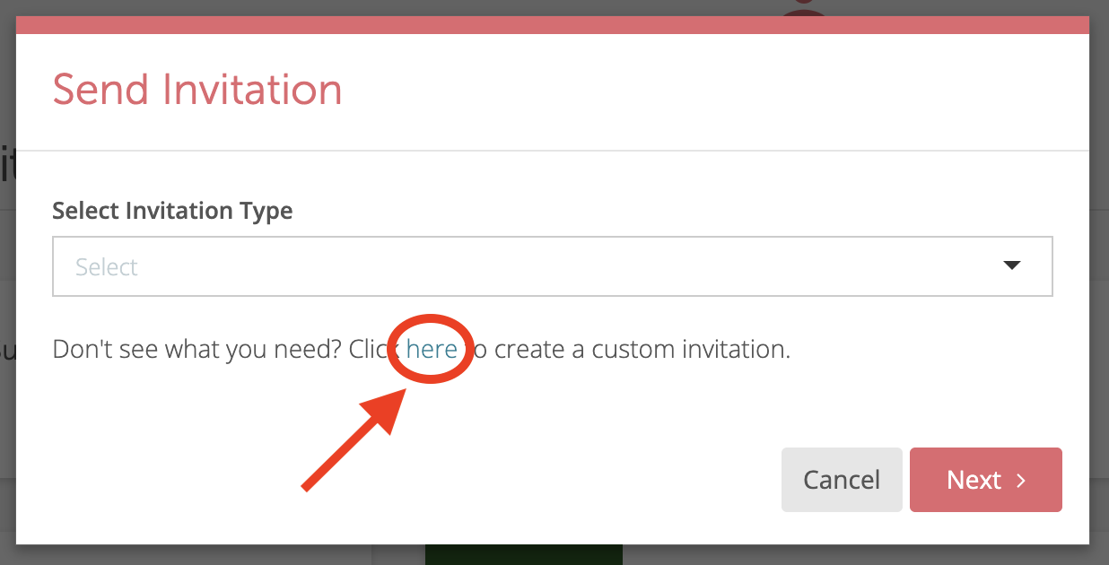 Custom Invitation link